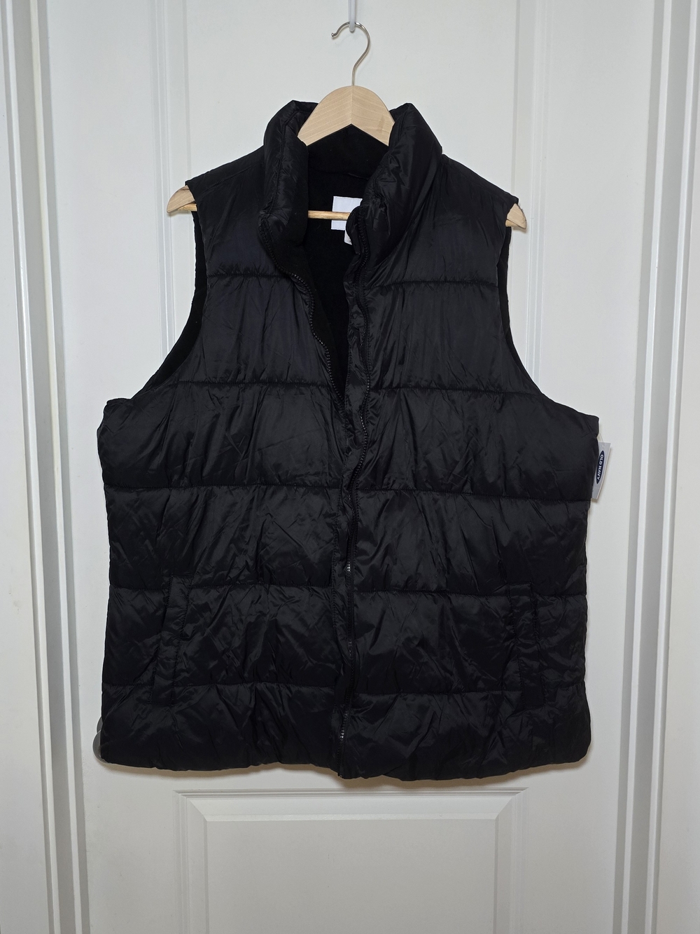 Old Navy Black Quilted Puffer Vest XXL Tall